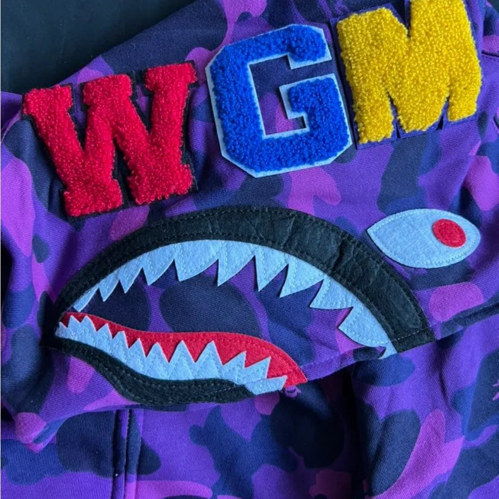 A Bathing Ape Purple Camouflage Hoodie